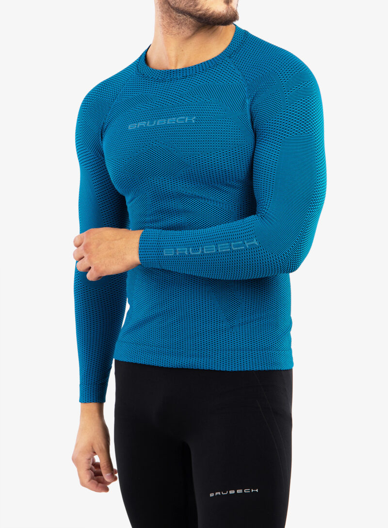 Original Bluza de corp Brubeck 3D Run PRO LS Shirt - blue