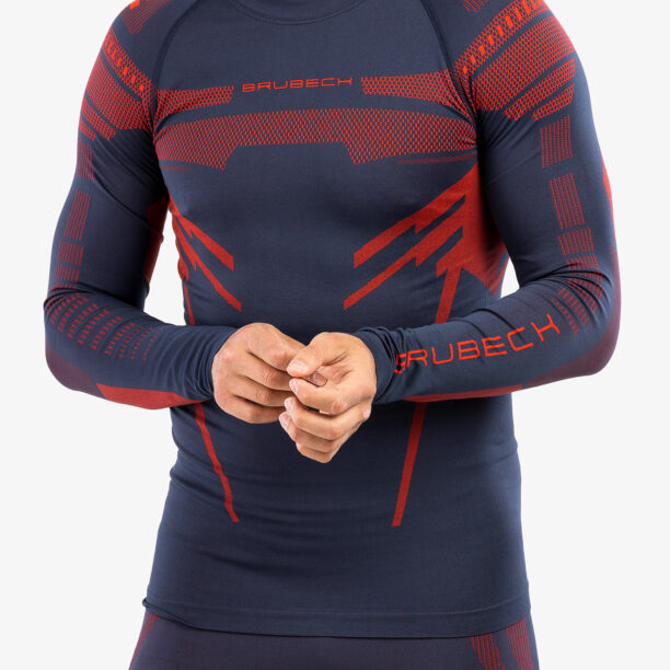 Bluza de corp Brubeck Dry Sweatshirt - navy/red