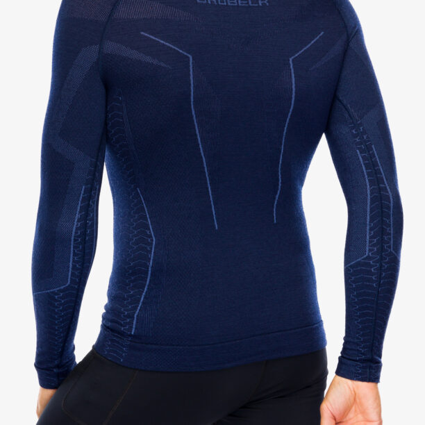 Bluza de corp Brubeck Extreme Merino - navy blue/blue preţ