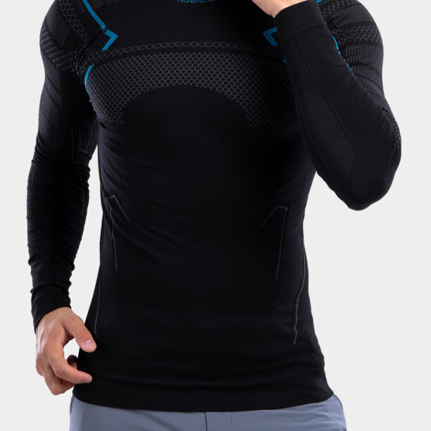 Bluza de corp Brubeck Thermo - black/blue