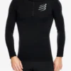 Bluza de corp Compressport 3D Thermo HZ LS Top - black