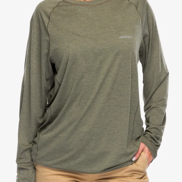 Bluza de corp Gramicci Winter Thermal LS Crew - olive heather