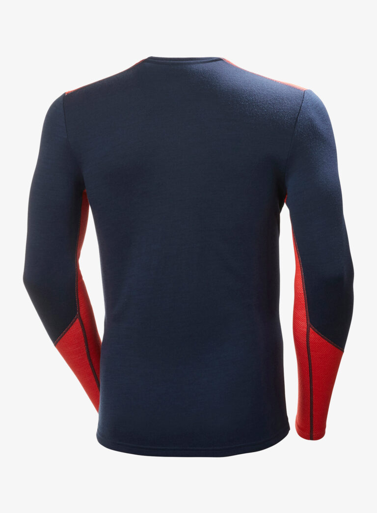 Bluza de corp Helly Hansen LIFA Merino Midweight Crew - navy/cobalt - imagine 6