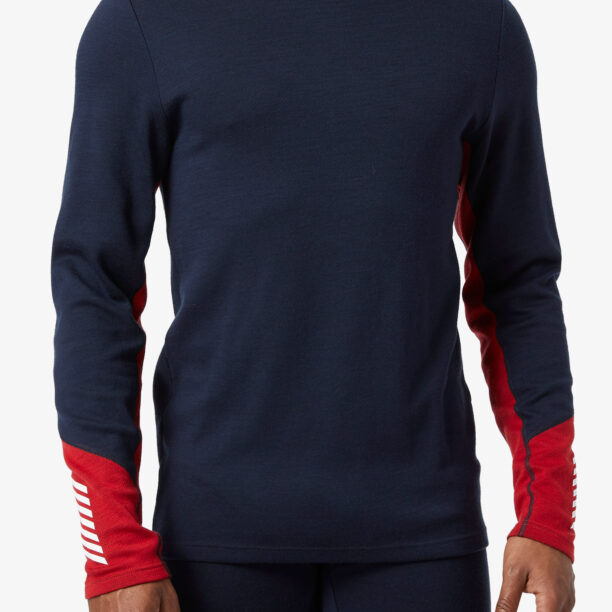 Bluza de corp Helly Hansen LIFA Merino Midweight Crew - navy/cobalt