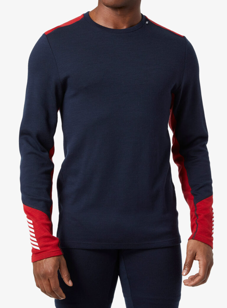 Bluza de corp Helly Hansen LIFA Merino Midweight Crew - navy/cobalt