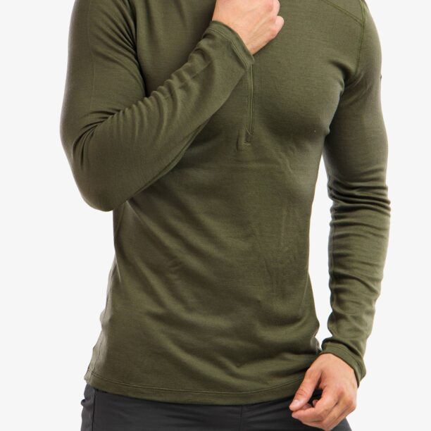 Original Bluza de corp Icebreaker 260 Tech L/S Half Zip - loden