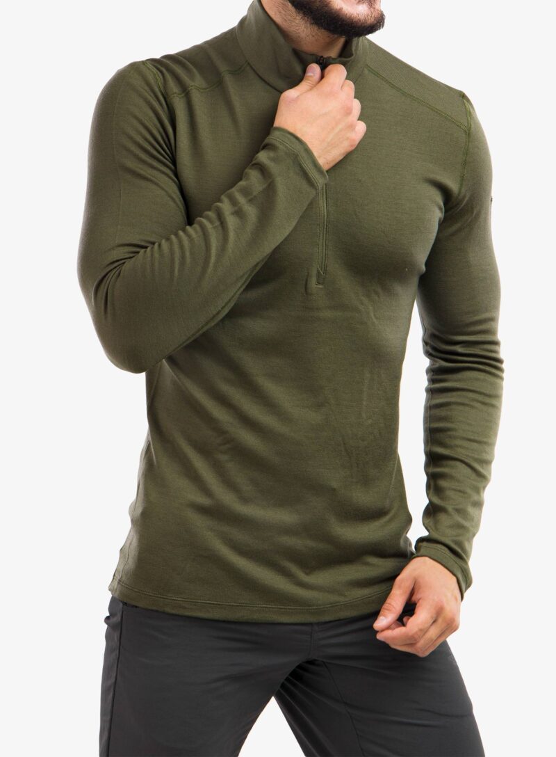 Original Bluza de corp Icebreaker 260 Tech L/S Half Zip - loden