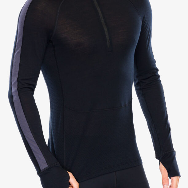 Cumpăra Bluza de corp Icebreaker Merino 125 ZoneKnit LS Half Zip - black/graphite/cb