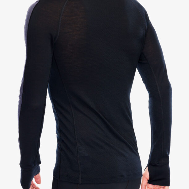 Preţ Bluza de corp Icebreaker Merino 125 ZoneKnit LS Half Zip - black/graphite/cb