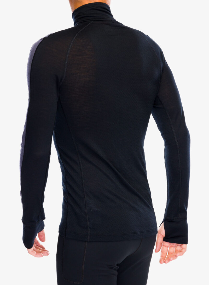 Preţ Bluza de corp Icebreaker Merino 125 ZoneKnit LS Half Zip - black/graphite/cb