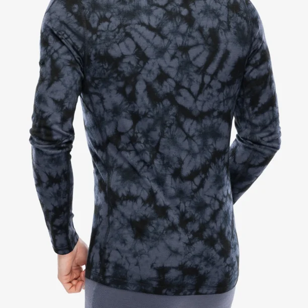 Bluza de corp Icebreaker Merino 200 Oasis LS Crewe Cloud Dye - graphite/black/cd preţ