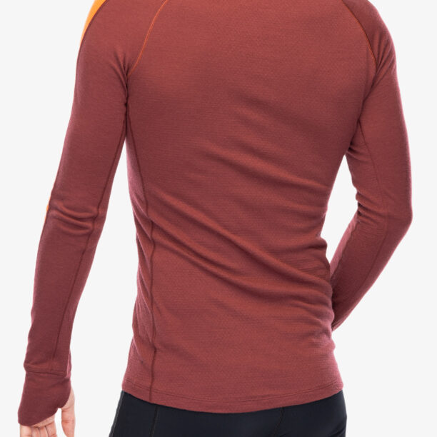 Bluza de corp Icebreaker Merino 200 ZoneKnit LS Half Zip - port/blaze/cb preţ