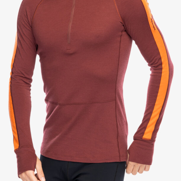 Bluza de corp Icebreaker Merino 200 ZoneKnit LS Half Zip - port/blaze/cb