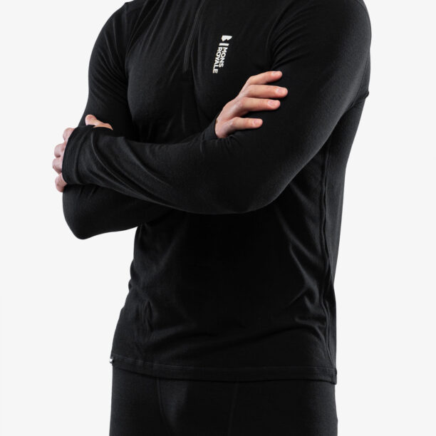 Cumpăra Bluza de corp Mons Royale Cascade 1/4 Zip - black