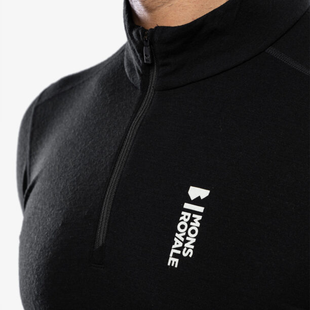 Preţ Bluza de corp Mons Royale Cascade 1/4 Zip - black