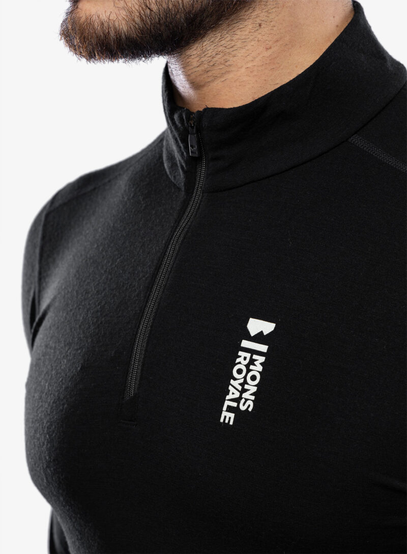 Preţ Bluza de corp Mons Royale Cascade 1/4 Zip - black