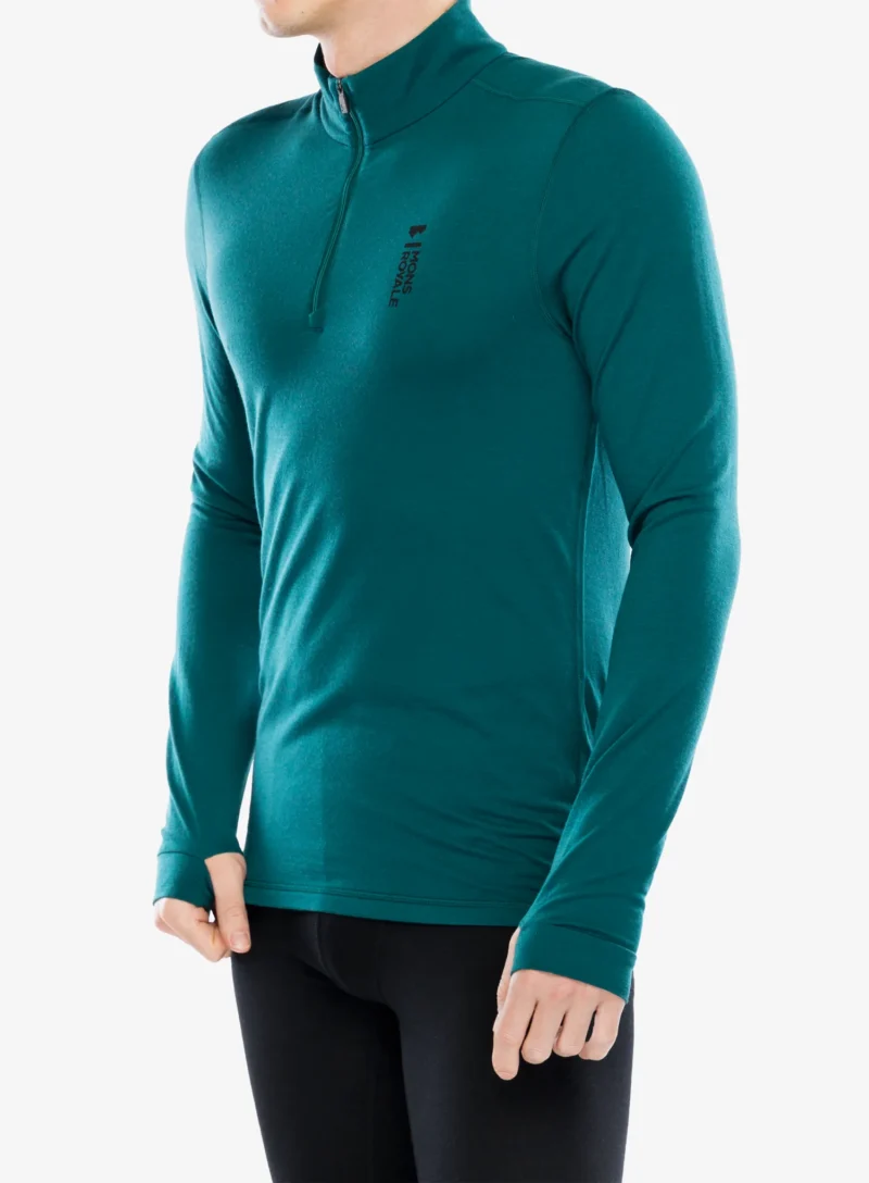 Cumpăra Bluza de corp Mons Royale Cascade 1/4 Zip - evergreen