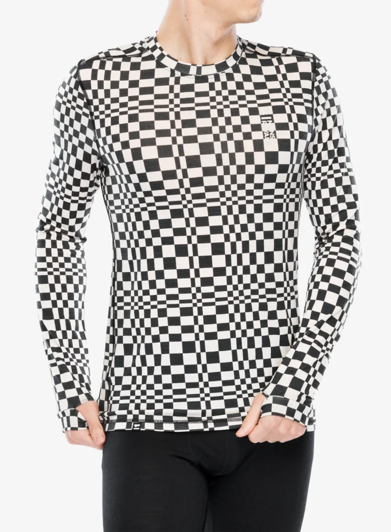 Bluza de corp Mons Royale Cascade Merino Flex 200 LS - checkers