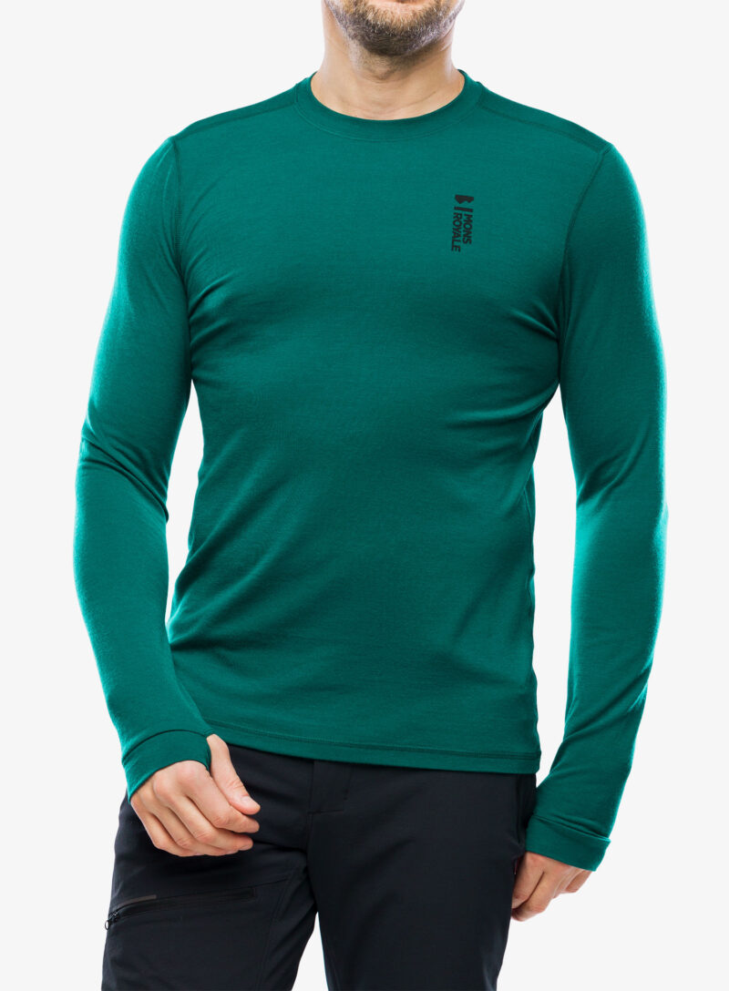 Bluza de corp Mons Royale Cascade Merino Flex 200 LS - evergreen