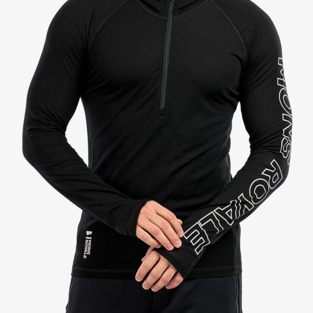 Original Bluza de corp Mons Royale Temple Tech Hood - black