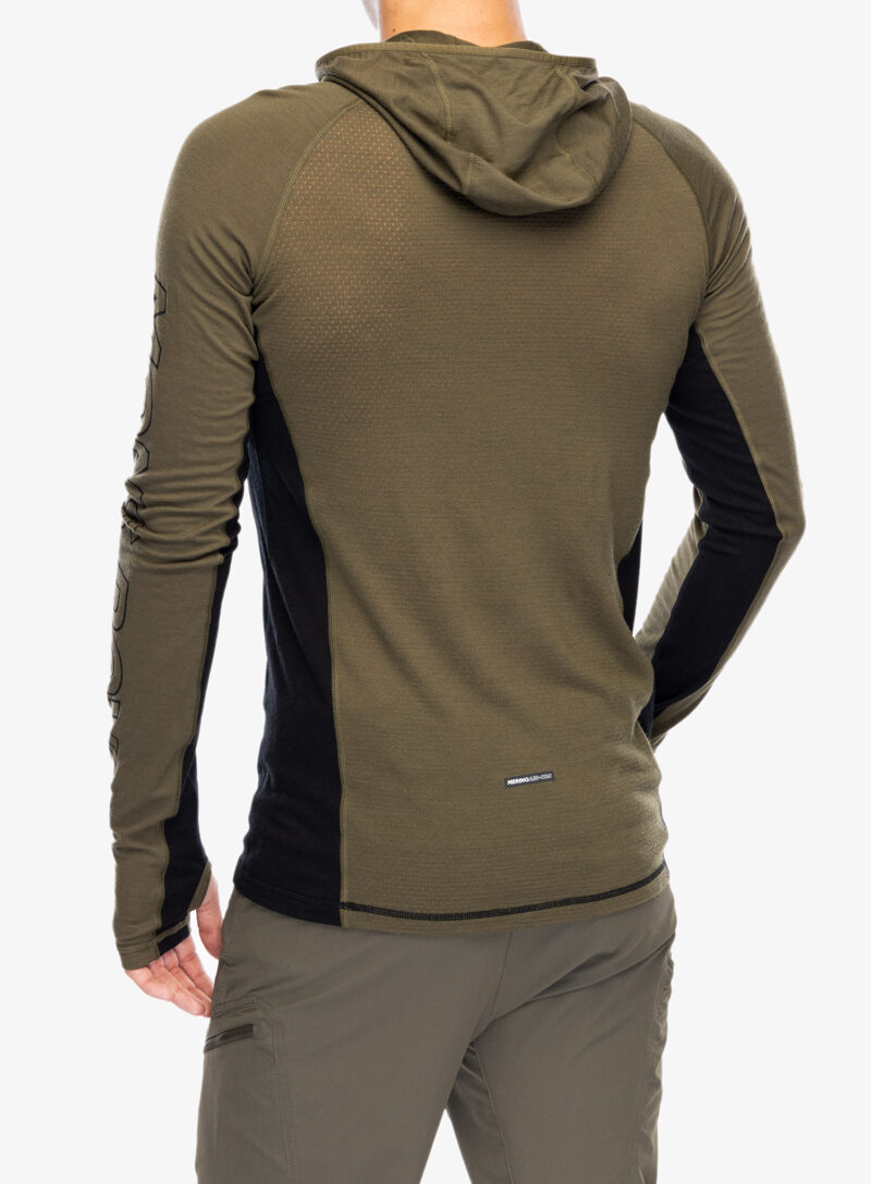 Bluza de corp Mons Royale Temple Tech Hood - dark olive/black preţ