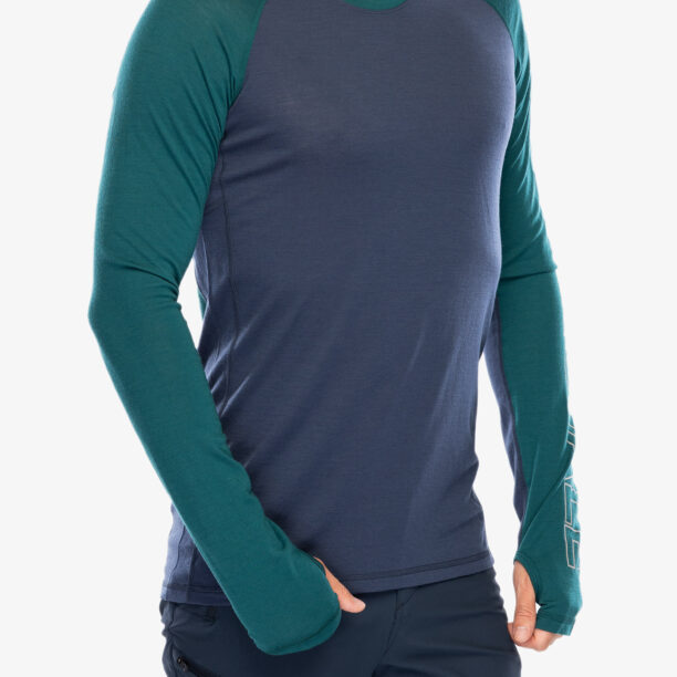 Bluza de corp Mons Royale Temple Tech LS - evergreen/midnight