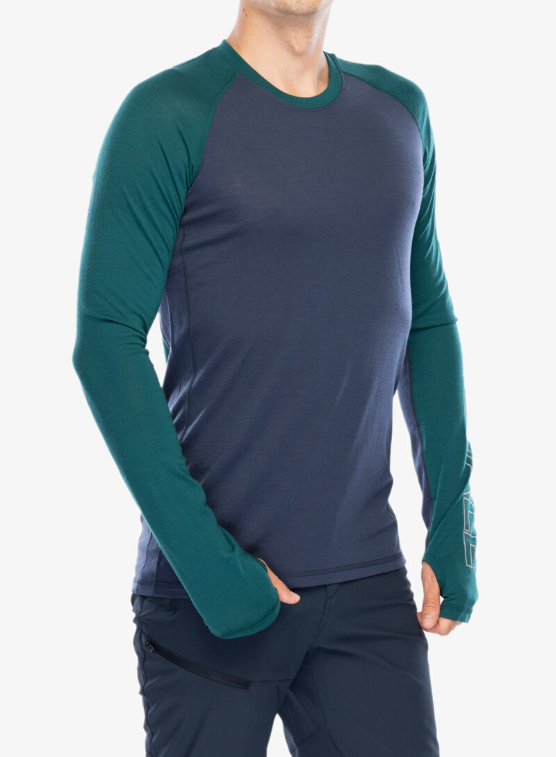 Bluza de corp Mons Royale Temple Tech LS - evergreen/midnight