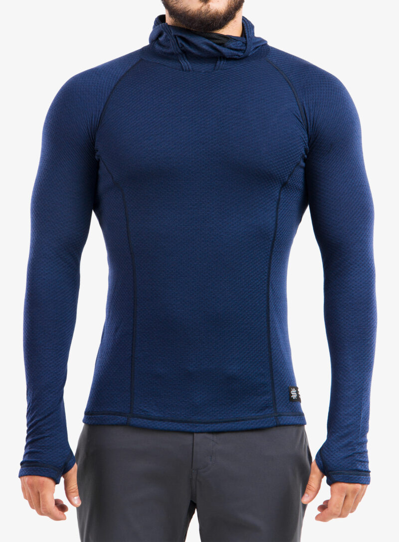 Bluza de corp Sensor Merino DF Tee L/S Hooded - deep blue