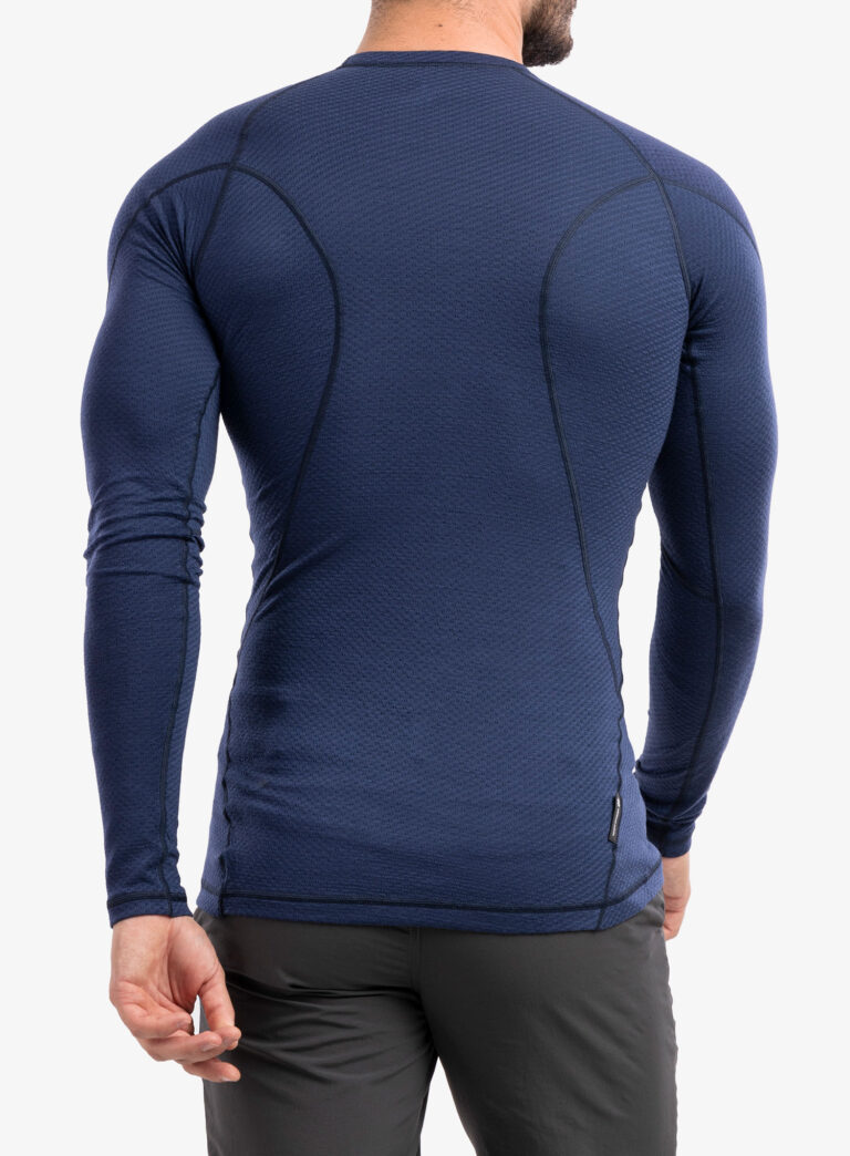 Bluza de corp Sensor Merino DF Tee L/S - deep blue camp preţ