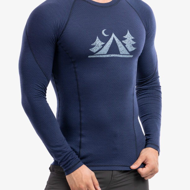 Cumpăra Bluza de corp Sensor Merino DF Tee L/S - deep blue camp