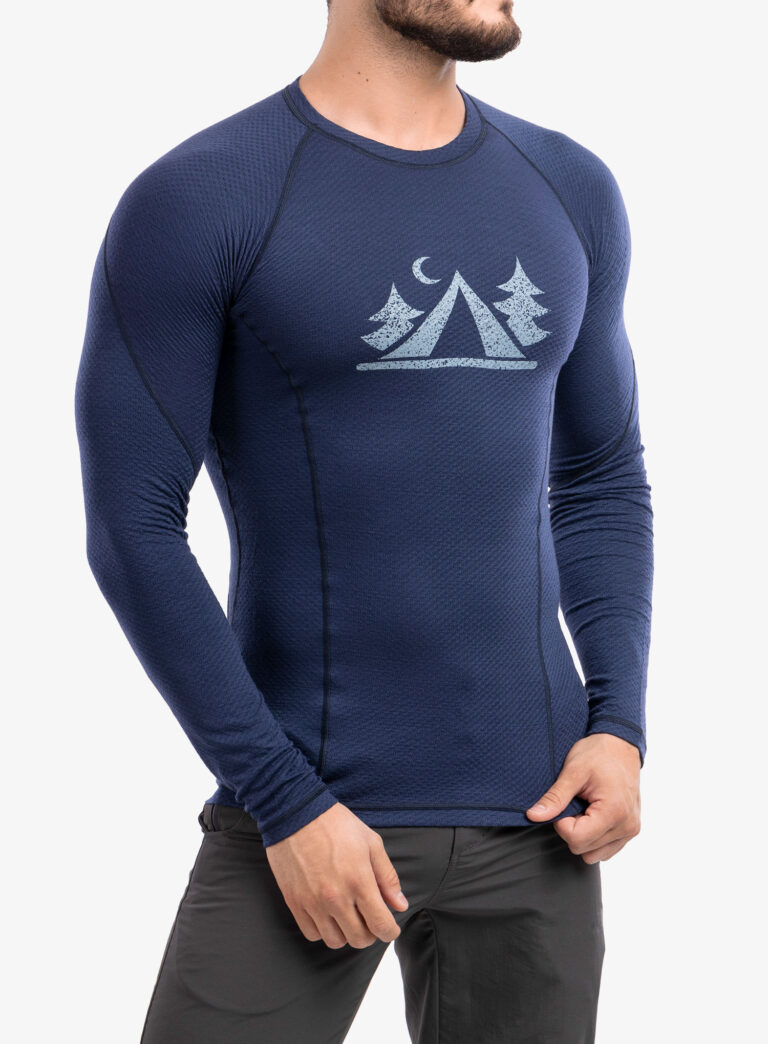 Cumpăra Bluza de corp Sensor Merino DF Tee L/S - deep blue camp