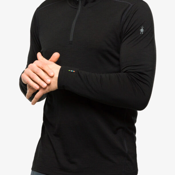 Cumpăra Bluza de corp Smartwool Classic Merino Base Layer 1/4 Zip Boxed - black