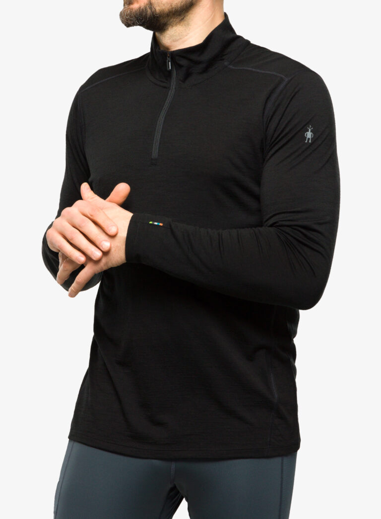 Cumpăra Bluza de corp Smartwool Classic Merino Base Layer 1/4 Zip Boxed - black