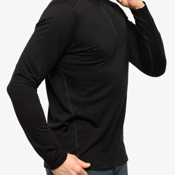 Original Bluza de corp Smartwool Classic Merino Base Layer 1/4 Zip Boxed - black