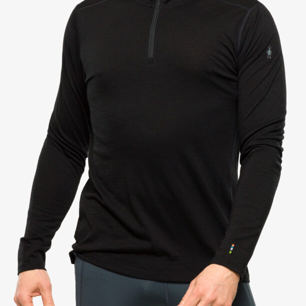 Bluza de corp Smartwool Classic Merino Base Layer 1/4 Zip Boxed - black