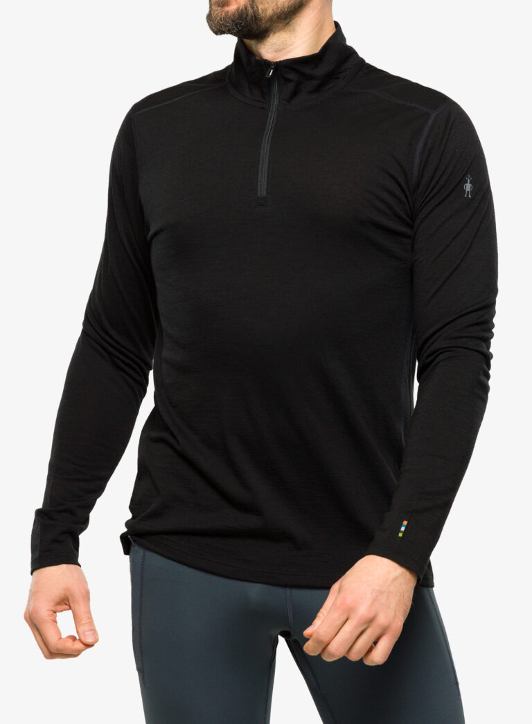 Bluza de corp Smartwool Classic Merino Base Layer 1/4 Zip Boxed - black