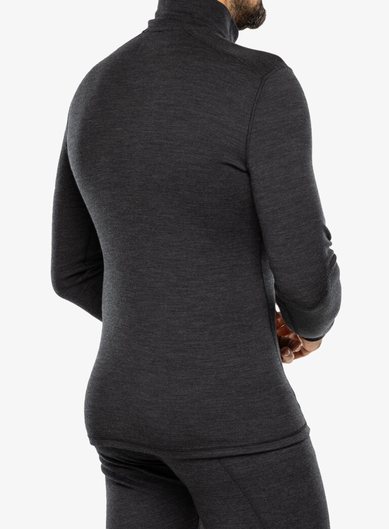 Bluza de corp Smartwool Classic Thermal Merino Base Layer 1/4 Zip Boxed - charcoal heather preţ