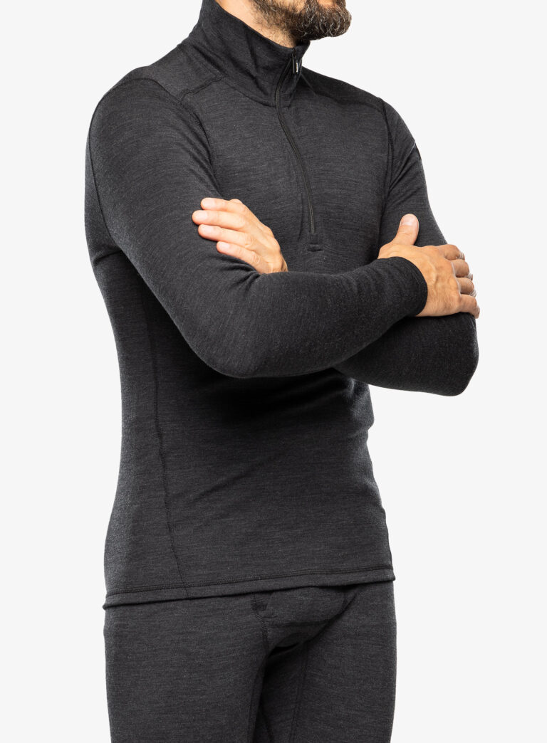 Cumpăra Bluza de corp Smartwool Classic Thermal Merino Base Layer 1/4 Zip Boxed - charcoal heather