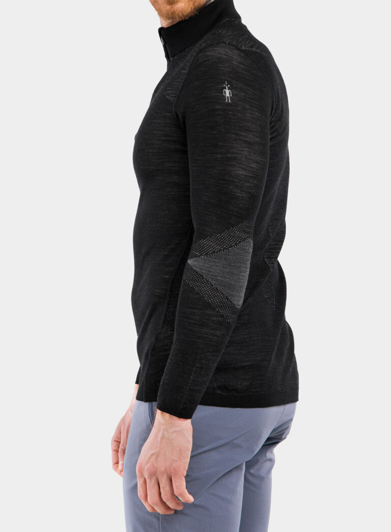 Preţ Bluza de corp Smartwool Intraknit Merino 200 1/4 Zip - black/white