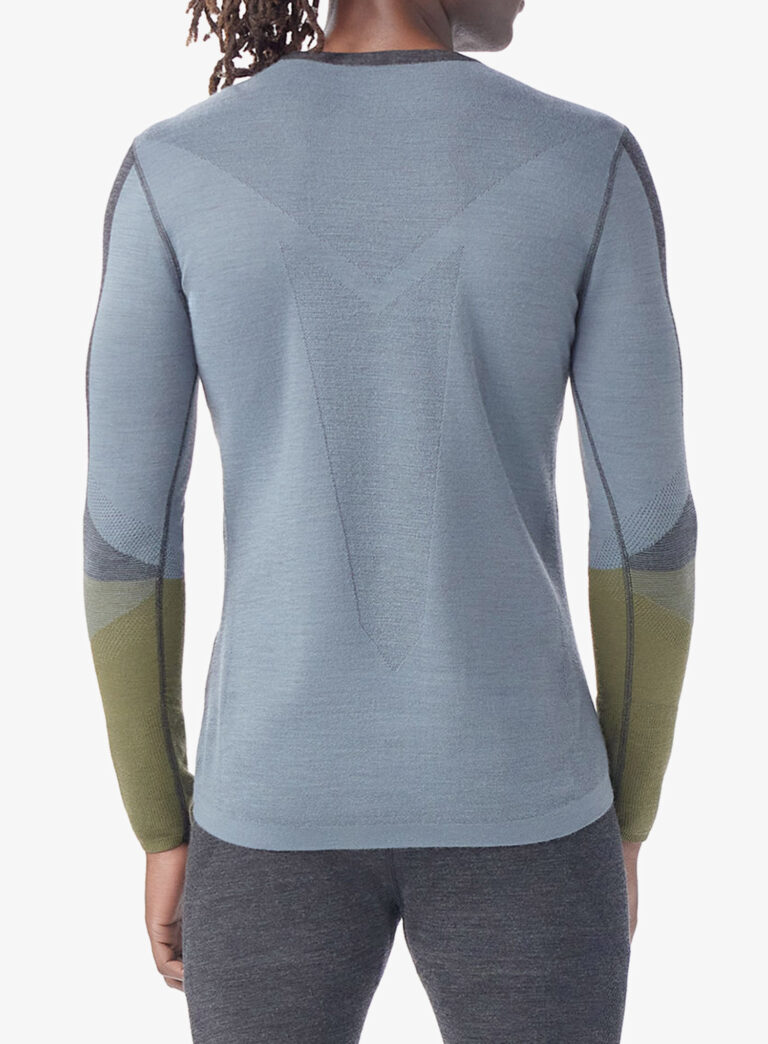 Bluza de corp Smartwool Intraknit Thermal Merino BL Colorblock Crew - charcoal/winter moss preţ