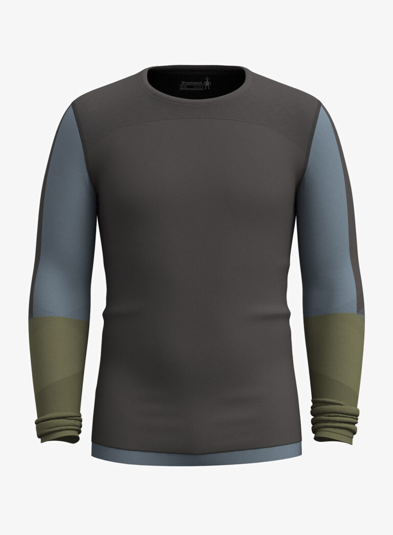 Cumpăra Bluza de corp Smartwool Intraknit Thermal Merino BL Colorblock Crew - charcoal/winter moss