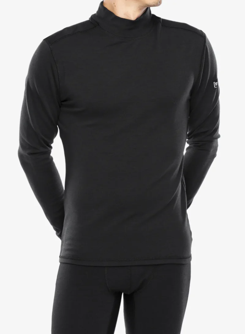 Original Bluza de corp Super.natural Hot 6 Pack Turtleneck - jet black