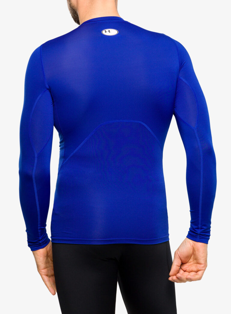 Bluza de corp Under Armour HG Armour Comp LS - royal/white preţ