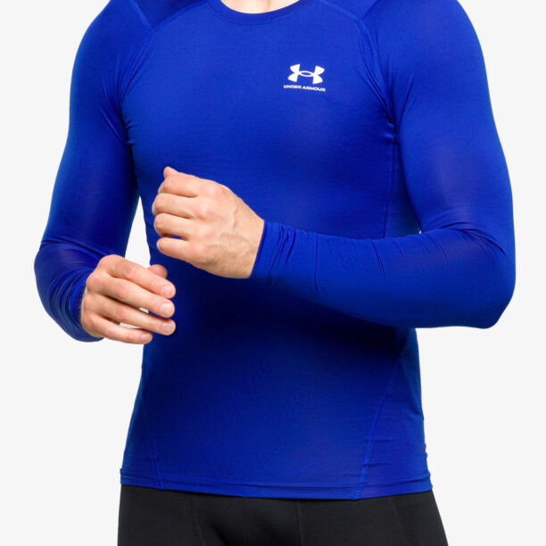 Original Bluza de corp Under Armour HG Armour Comp LS - royal/white