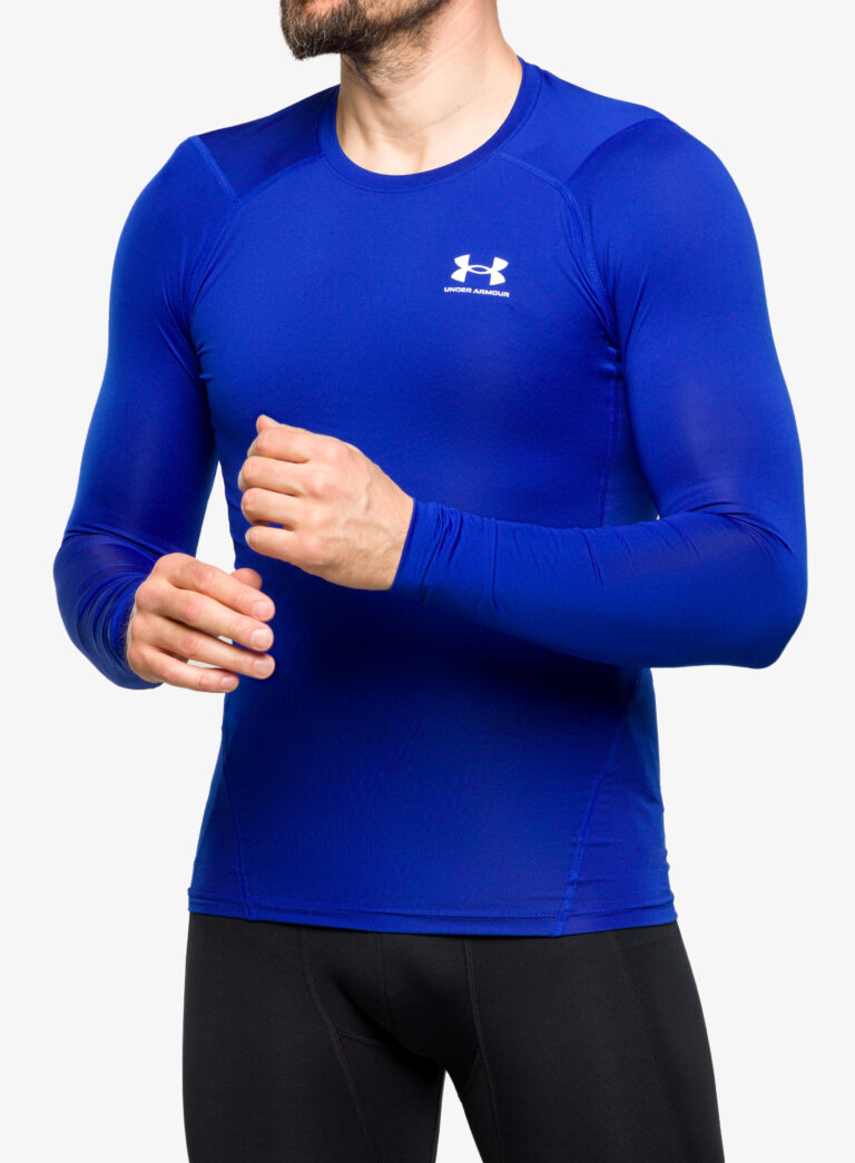 Original Bluza de corp Under Armour HG Armour Comp LS - royal/white