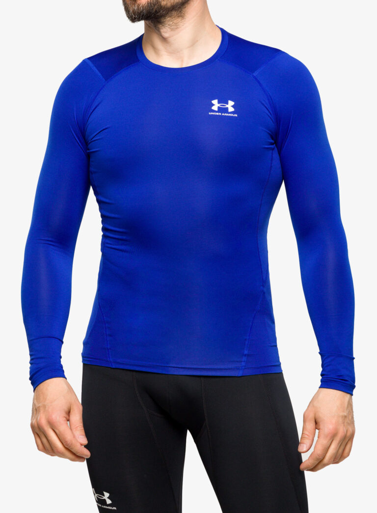 Bluza de corp Under Armour HG Armour Comp LS - royal/white