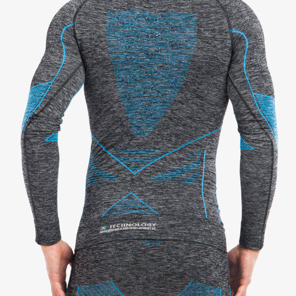 Cumpăra Bluza de corp X-Bionic Energy Accumulator 4.0 Shirt  - dark grey melange/blue