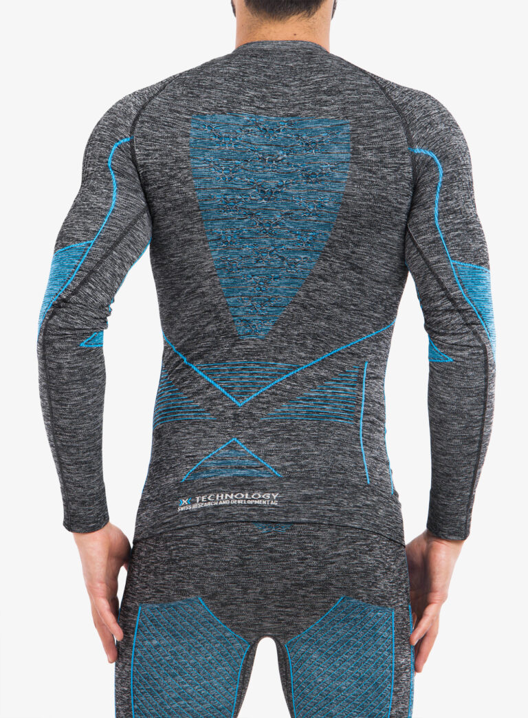 Cumpăra Bluza de corp X-Bionic Energy Accumulator 4.0 Shirt  - dark grey melange/blue