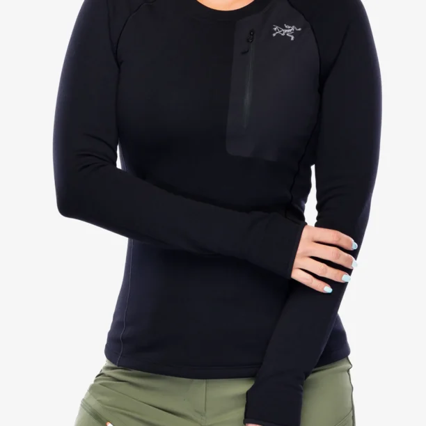 Cumpăra Bluza de corp femei Arcteryx Kyanite Baselayer Crew Neck - black