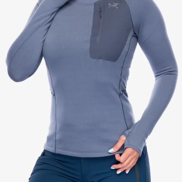 Bluza de corp femei Arcteryx Kyanite Baselayer Crew Neck - stratus